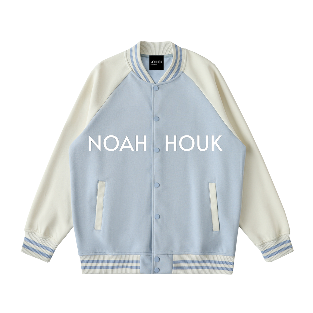 Noah Houk Two Tone Raglan Sleeve Varsity Jacket