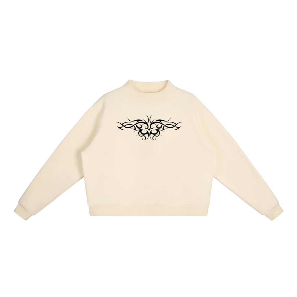 Tattoo Essential Fleece Mock-Neck Crew Sweatshirt