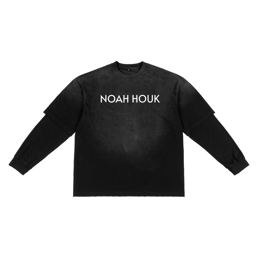 Noah Houk Sunfade Hand-Frayed Faux Two-Piece T-Shirt