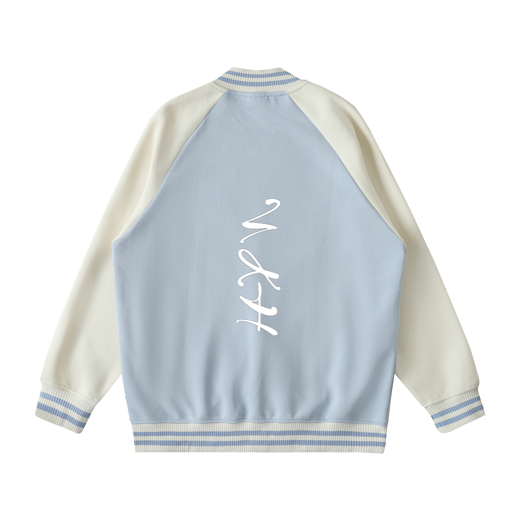 Noah Houk Two Tone Raglan Sleeve Varsity Jacket