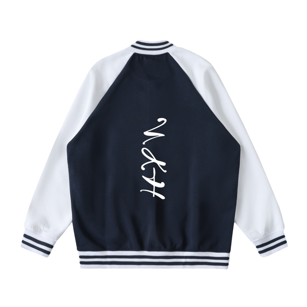 Noah Houk Two Tone Raglan Sleeve Varsity Jacket