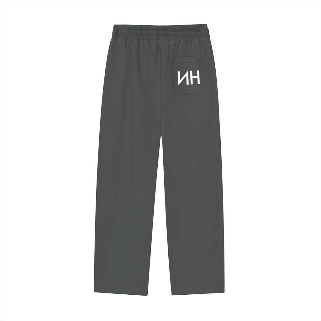NH Clothing Reflection Striped Straight-Leg Sweatpants