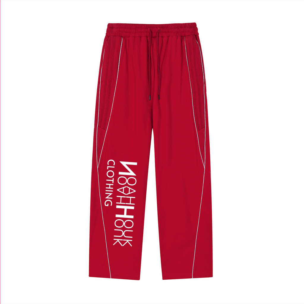 NH Clothing Reflection Striped Straight-Leg Sweatpants