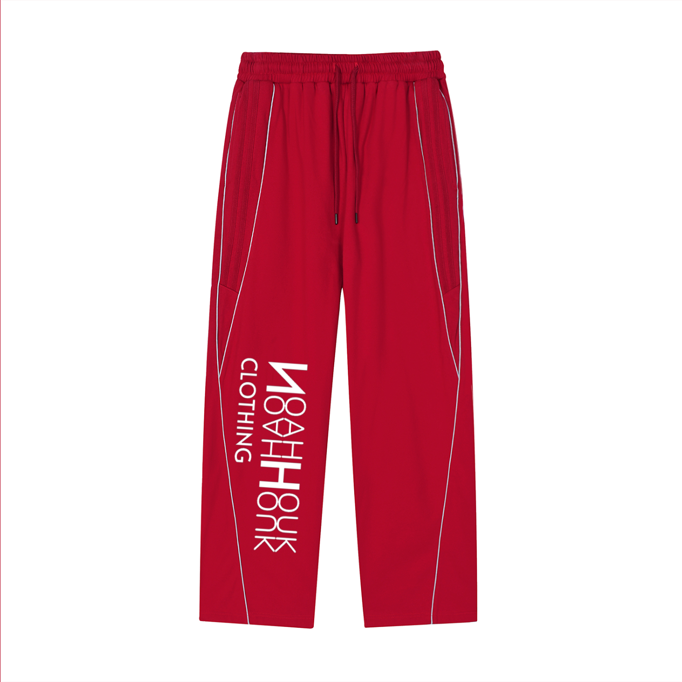 NH Clothing Reflection Striped Straight-Leg Sweatpants