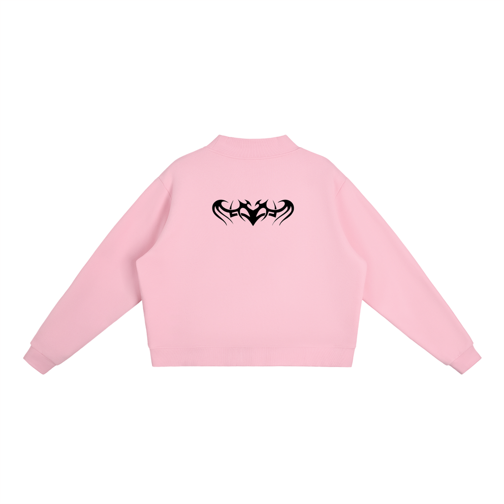 Tattoo Essential Fleece Mock-Neck Crew Sweatshirt