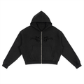 Tattoo Fleece Zip-Up Boxy Hoodie