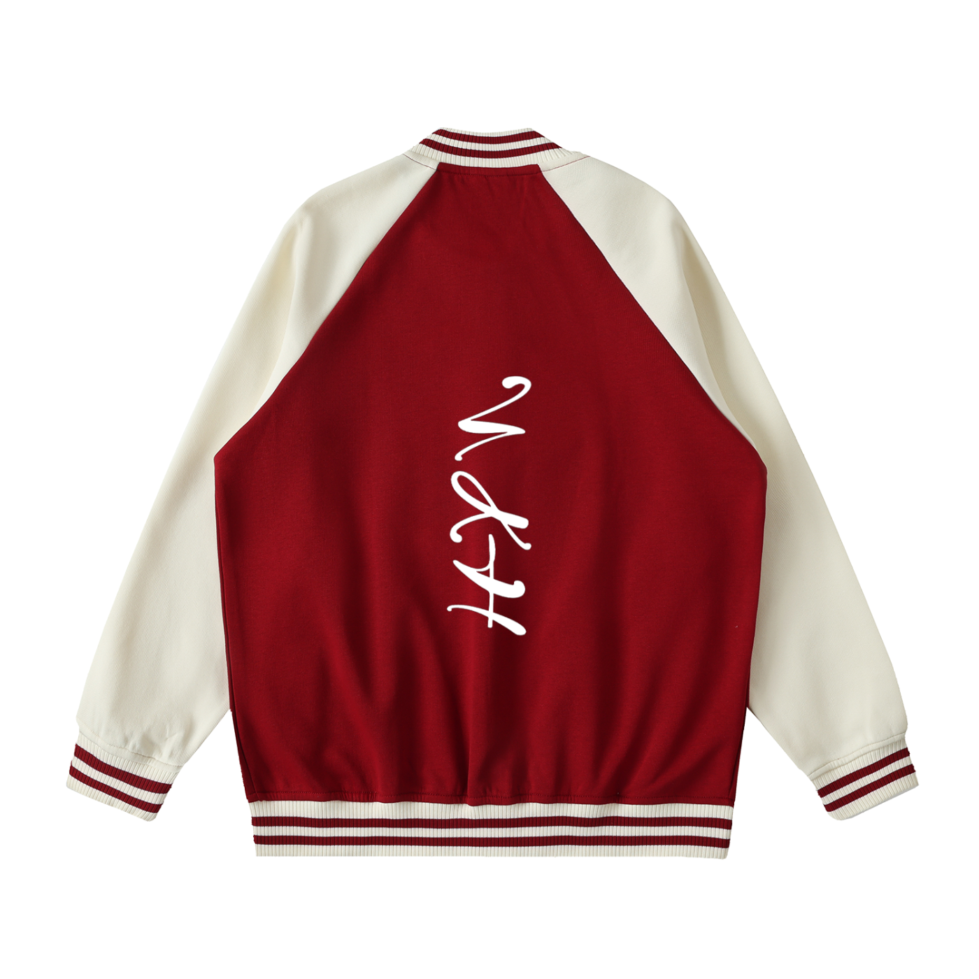 Noah Houk Two Tone Raglan Sleeve Varsity Jacket