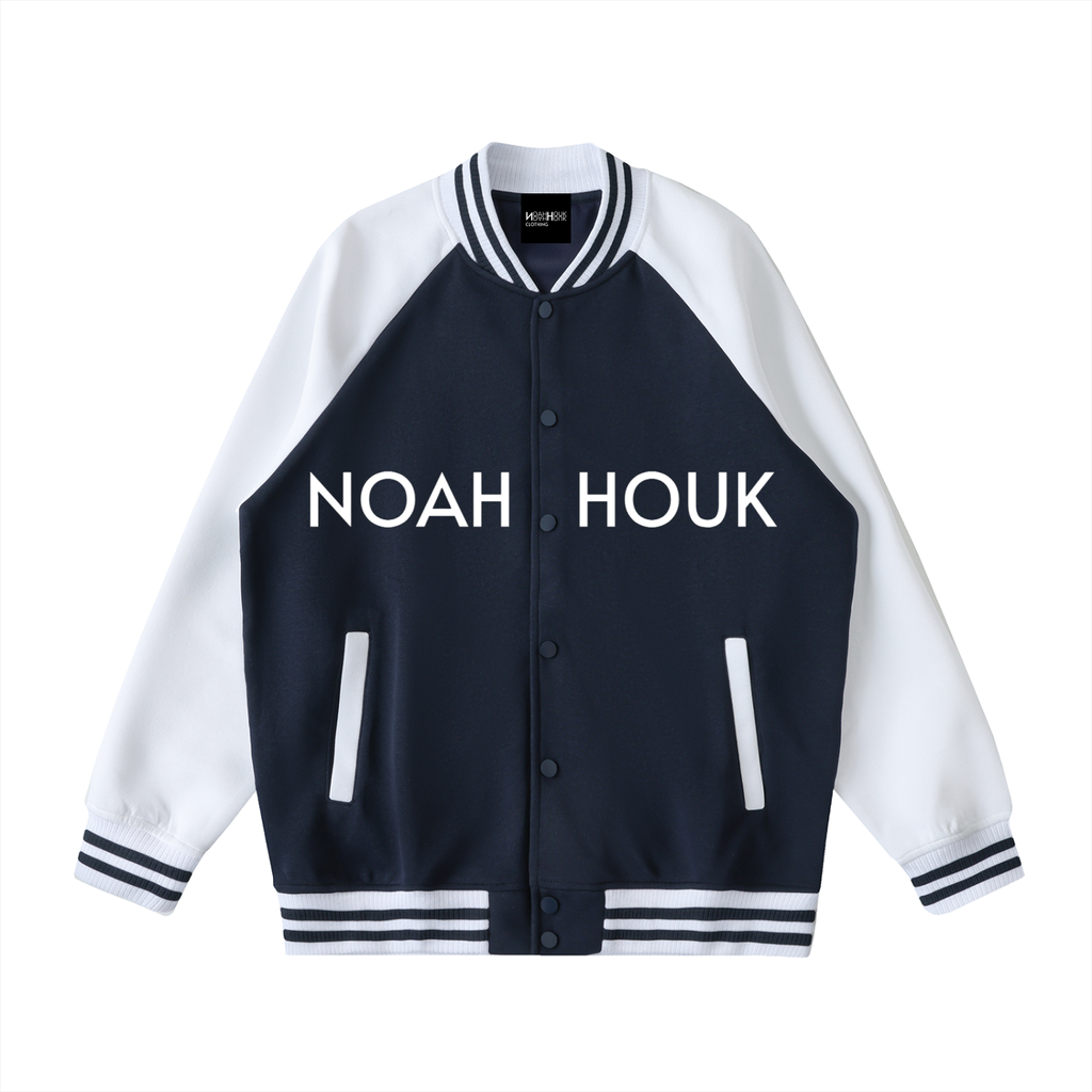 Noah Houk Two Tone Raglan Sleeve Varsity Jacket