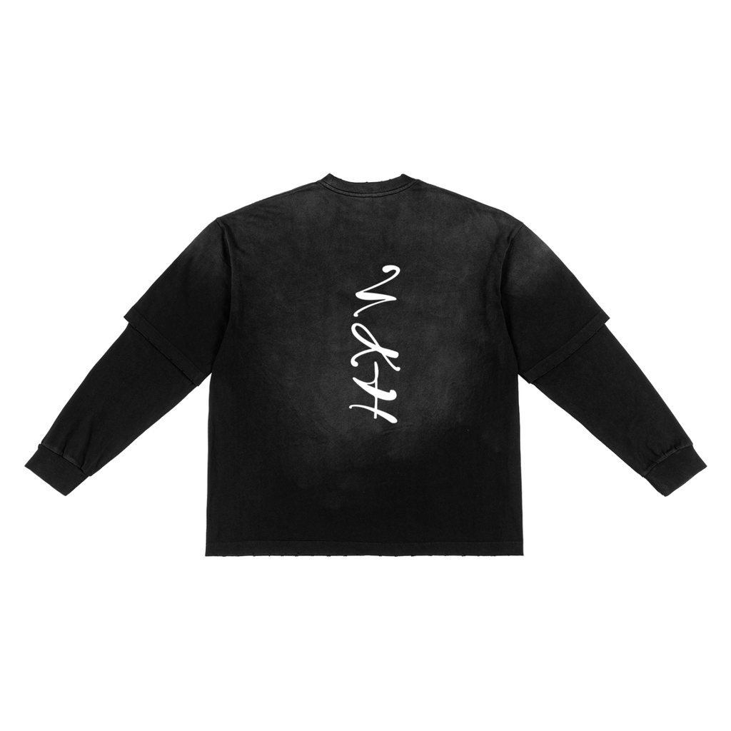 Noah Houk Sunfade Hand-Frayed Faux Two-Piece T-Shirt