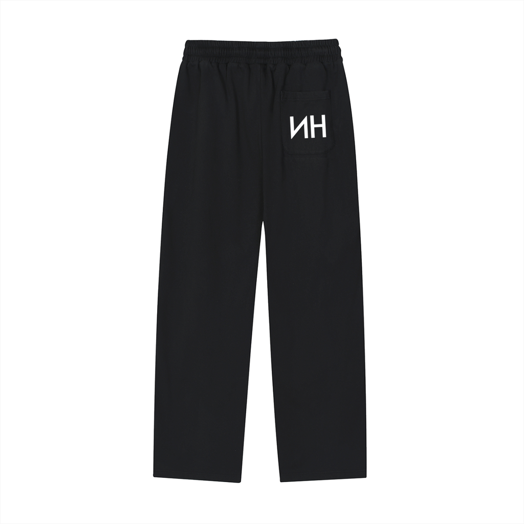 NH Clothing Reflection Striped Straight-Leg Sweatpants