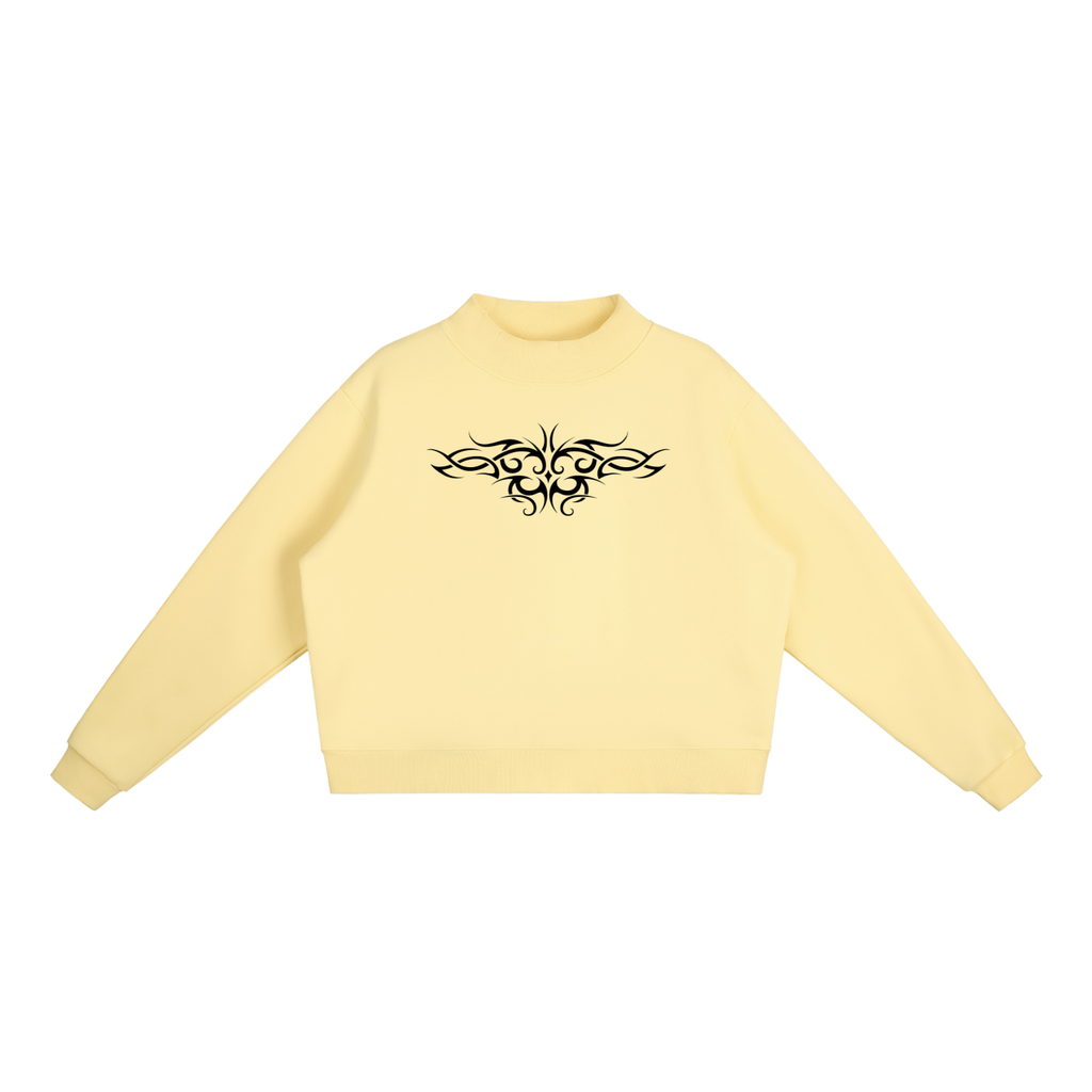 Tattoo Essential Fleece Mock-Neck Crew Sweatshirt