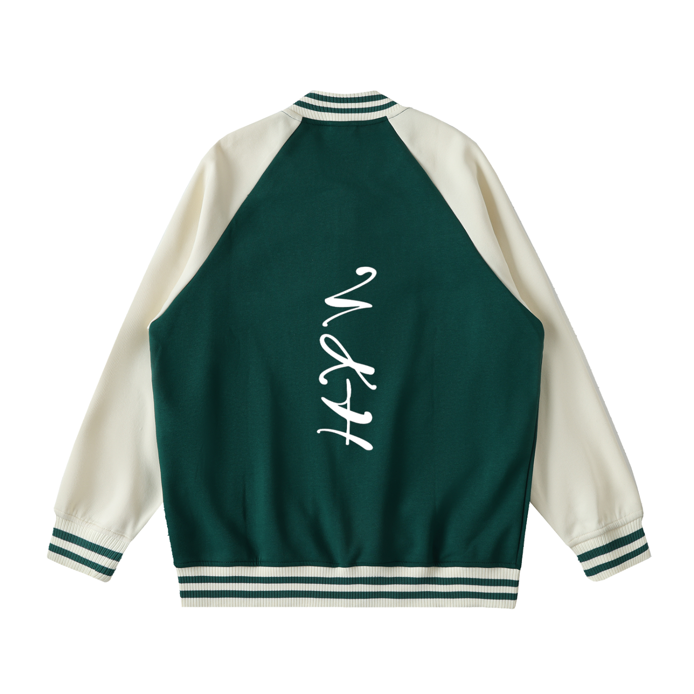 Noah Houk Two Tone Raglan Sleeve Varsity Jacket