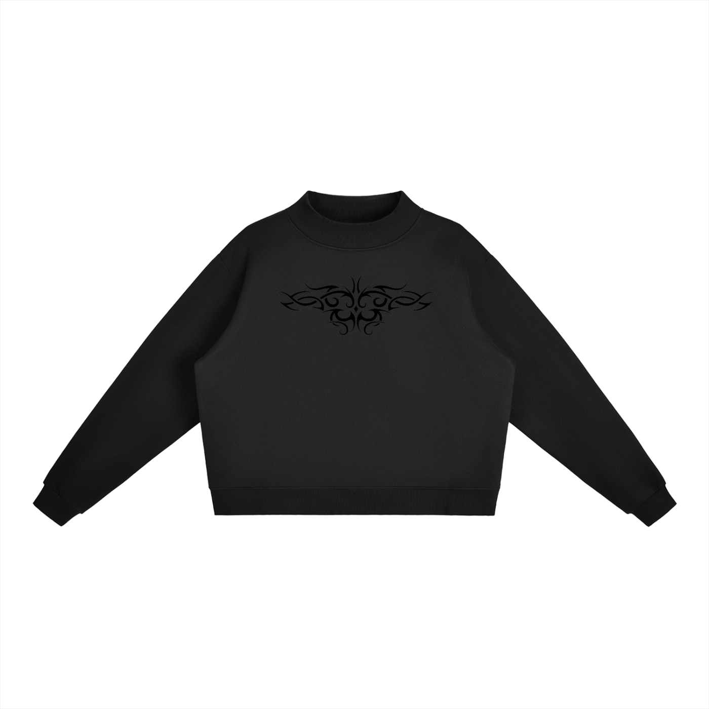 Tattoo Essential Fleece Mock-Neck Crew Sweatshirt