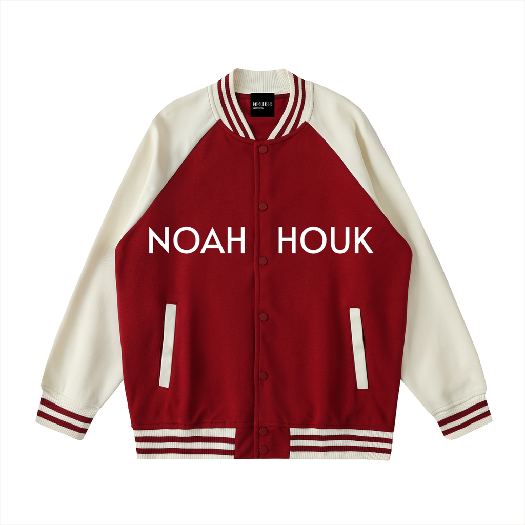 Noah Houk Two Tone Raglan Sleeve Varsity Jacket