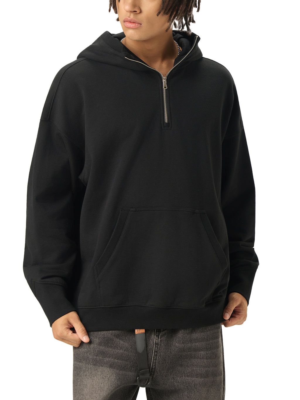 NH Clothing Big Hood Half-Zip Fleece Hoodie
