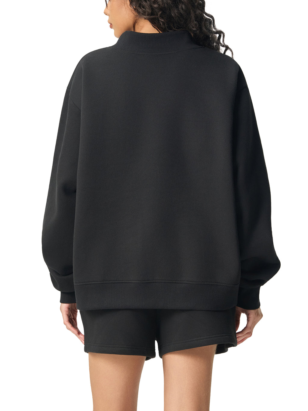 Tattoo Essential Fleece Mock-Neck Crew Sweatshirt