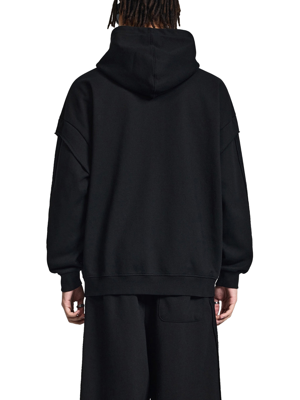 Tattoo Raw Edge Double Layered Hoodie