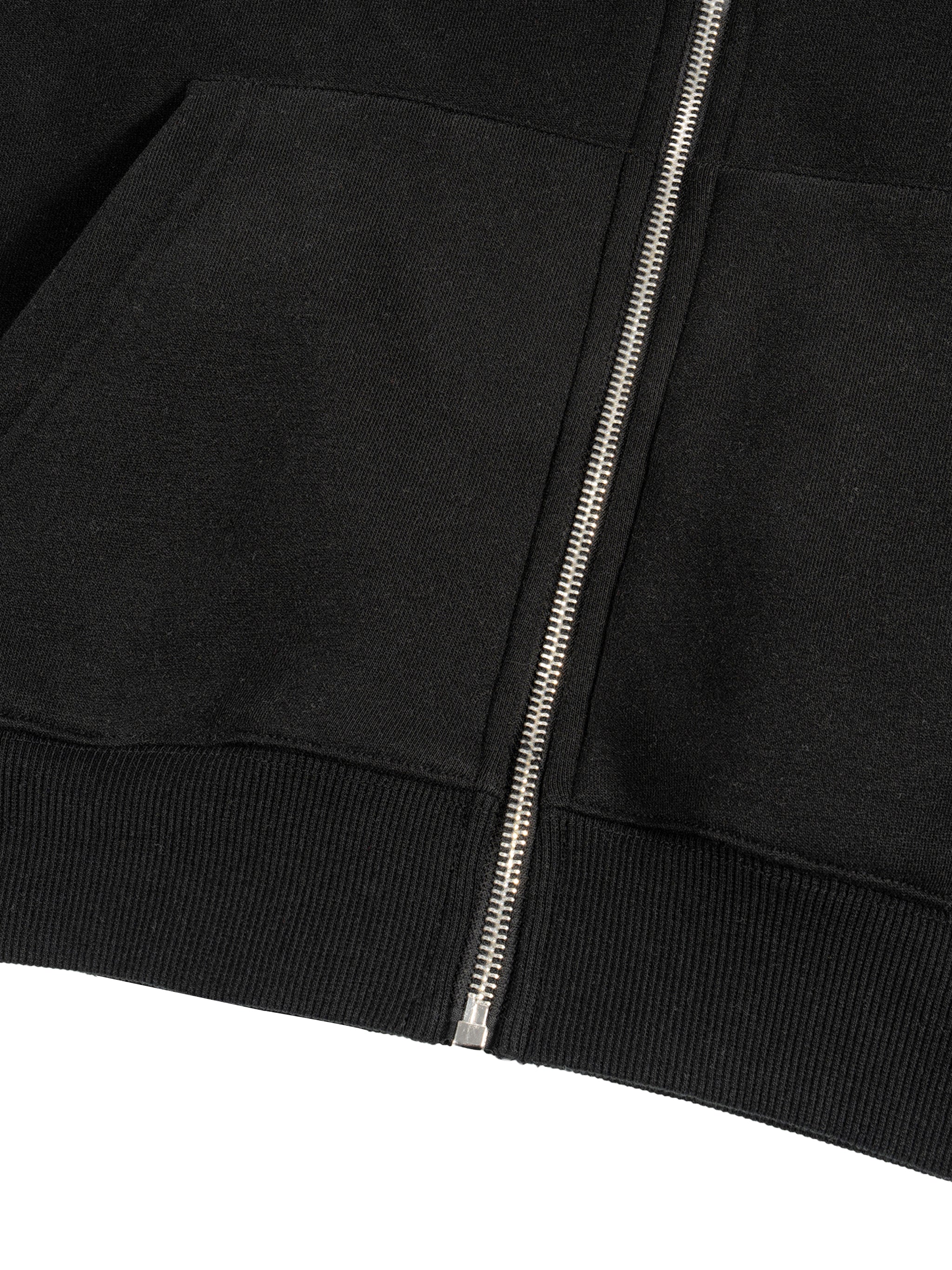 Tattoo Fleece Zip-Up Boxy Hoodie